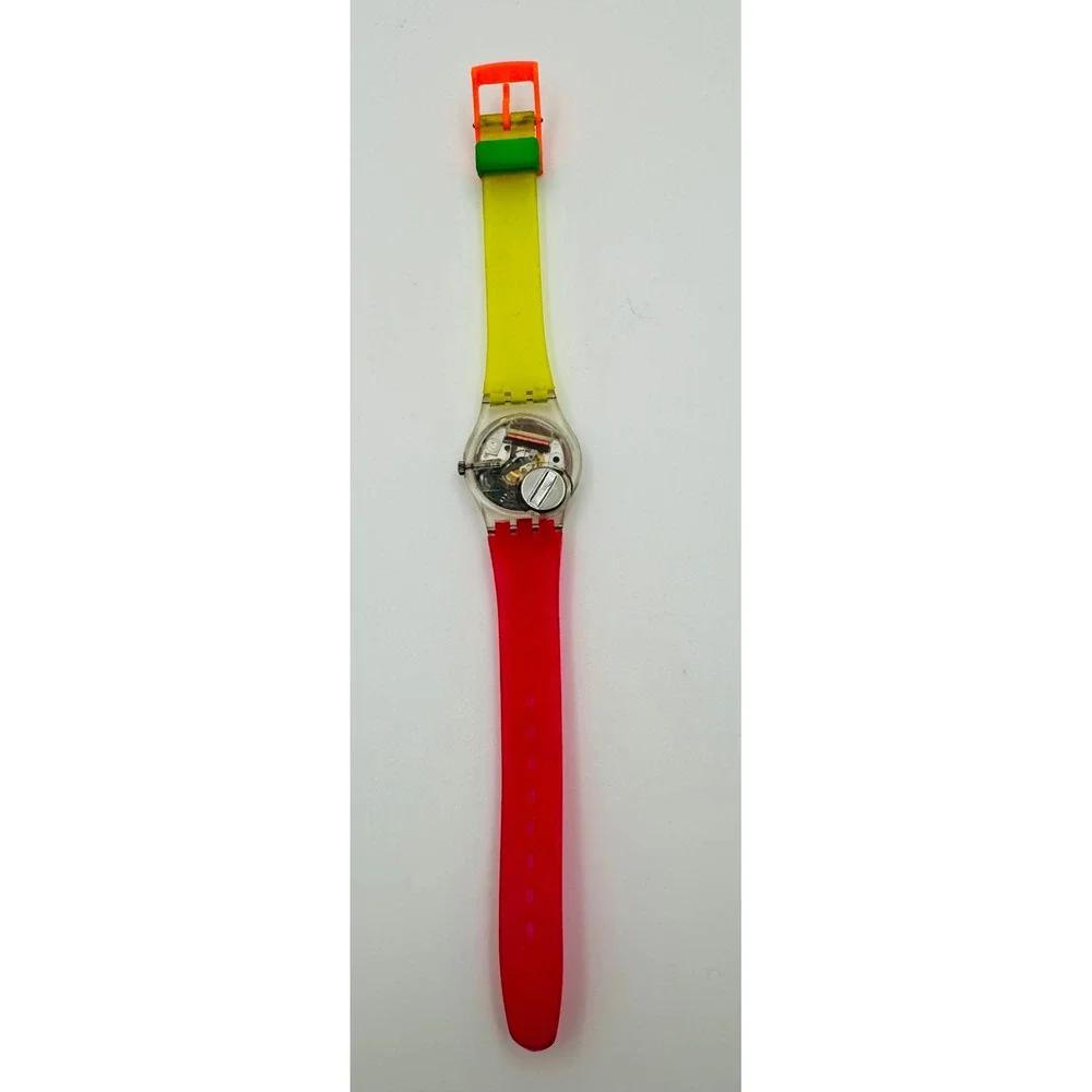 Vintage 1980s Swatch Aqua Dream Watch Multi Color Swiss Made GN105 *Not Working